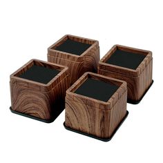 three wooden boxes with black chalk in them