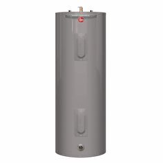 a water heater on a white background with clippings to show the back side