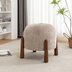 Smart, stylish and stackable - the Mayfair decorative ottoman will bring immediate joy and function to your space. With a 17.9 inch rounded top and 17.5" height, this stool will fit right in on game night or at a dinner party. The tapered and thicker rounded off leg design adds a casual chic vibe and reliable function to use in your entryway, living room, or bedroom. Offered in a range of easy to maintain fabrics, why not double or triple up, mix and match, and enjoy the easy stow away stackabil