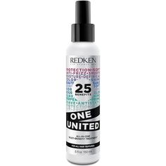 Redken takes multi tasking to a whole new level with Redken One United Multi Benefit Treatment a multi tasking hair treatment that delivers twenty five benefits to improve manageability protection and beauty Everyone hair has a unique texture a unique story Now with One United there is one product that unites us and improves the condition of every hair type and texture with 25 benefits in one bottle Lightweight and deeply conditioning the spray works to reduce dryness and enhance the caring prop Porous Hair, Stop Hair Breakage, Beauty Pie, Redken Hair Products, Hair Porosity, American Crew, Heat Damage, Frizz Control, Hair Breakage