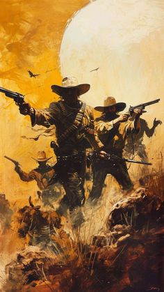 Cowboy Bounty Hunter, Wild West Outlaws, Viking Wallpaper, Graphic Novel Illustration, Texas Poster, Cowboy Posters, Cowboy Images, Western Posters, Western Artwork