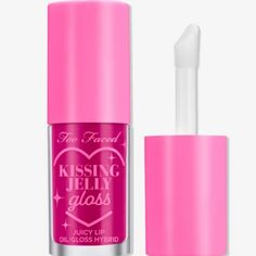 Brand New Unopened And Authentic Electric Fuschia Too Faced Kissing Jelly Ultra-Nourishing Non-Sticky Lip Oil Gloss Hybrid Is The Lip Gloss You Can't Live Without! This Glossy Lip Oil Formula Hydrates With Natural Oils And Leaves A Hint Of Tint Giving You Instant Hydration Of A Lip Oil With The Candy Shine Of A Lip Gloss. Price Is Firm Even When Bundled. I Have Already Discounted As Much As I Am Able To And Still Cover My Costs To Purchase The Product And The Selling Fees. No Trades. Thank You F Too Faced Kissing Jelly Gloss, Lip Oil Gloss, Juicy Lips, Too Faced Makeup, Glossy Lips, Lip Balm Gloss, Lip Oil, Too Faced, Natural Oils