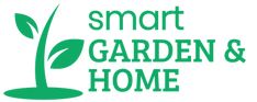 the logo for smart garden and home, which is located in front of a white background