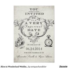 an old fashioned wedding card with the words, would i please for every important date?