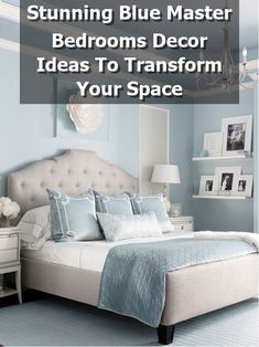 Transform your space with these stunning blue master bedrooms decor ideas. Discover how the calming hues of blue can create a serene and stylish retreat. From elegant navy accents to soft sky tones, explore inspiring designs that will elevate your master bedroom to new heights of sophistication and tranquility. Blue Accents, Decor Ideas, Bedroom Decor