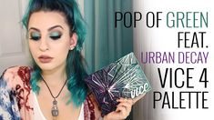 Pop of Green Makeup Tutorial feat. Urban Decay Vice 4 Palette Green Makeup Tutorial, Makeup Hacks Beauty Secrets, Green Makeup, Makeup Eye Looks, Eyeshadow Looks, Artistry Makeup, Makeup Collection, Makeup Skin Care, Beauty Secrets