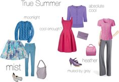 "True summer - an excercise" by silverwild on Polyvore True Summer Color Palette, True Summer, Gamine Style, Summer Color Palette, Seasonal Color Analysis