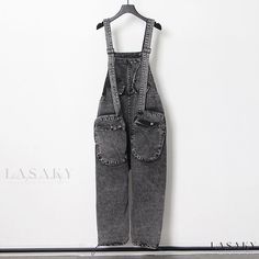 Lasaky - High-Waisted Denim Overalls for Women - Loose-Fit, Stylish Suspender Pants with Wide-Leg Design and Convenient Dungaree Features High Waisted Overalls, Loose Fit Jumpsuit, Loose Overalls, Suspender Pants, Cowboy Style, Leg Design, Denim Overalls, Denim Jumpsuit, High Waisted Denim