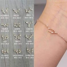 Gifts For Libra Woman, Zodiac Pattern, Libra Jewelry, Aquarius And Sagittarius, Constellation Jewelry, Aries And Pisces, Zodiac Bracelet, Birthday Bracelet, Trendy Bracelets