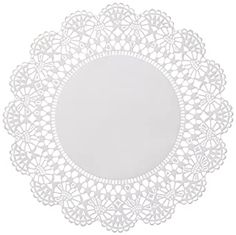 a white doily on a white background