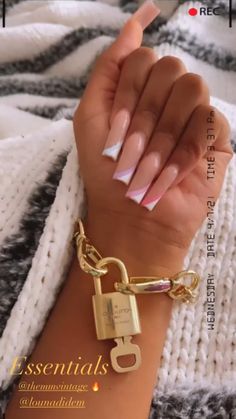 Square Acrylic Nails Long, Nails Long Acrylic, Nails Coffin Short, Acrylic Nails Long, Pink Tip Nails