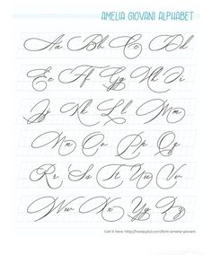 the upper and lower letters are drawn in cursive handwriting