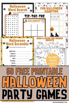 printable halloween games for kids to play with