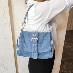 Kylethomasw Denim Women Shoulder Crossbody Bag Fashion Rivet Ladies Axillary Bags Brand Design Female Handbag Blue Casual Denim Blue Shoulder Bag For On-the-go, Denim Rectangular Hobo Bag, Denim Blue Bags With Zipper Closure For Everyday Use, Denim Blue Bags For Everyday Use, Everyday Denim Blue Bag With Zipper Closure, Everyday Denim Blue Bag With Zipper, Rectangular Denim Shoulder Bag With Zipper Pocket, Denim Shoulder Bag With Zipper Pocket For School, Denim Crossbody Shoulder Bag For School