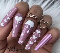 Vday Nails, Original Makeup, Valentines Day Nails, Valentine Nail Art, Makeup Board, Nail Designs Valentines, Luxury Nails, Heart Nails, Coffin Nails Designs