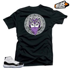 Shirt to Match Jordan 11 Concord-Medusa 45 Black Shirt #SNELOS #PersonalizedTee Jordan 1 Obsidian, Blue Sneakers, Jordan 1 Retro High, Jordan 1 Retro, New Outfits