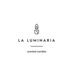 the logo for la luminaria scented candles, which is made from natural ingredients