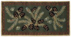 PRICES MAY VARY. HANDCRAFTED QUALITY: Our natural wool 2' x 4' Diamond Pinecone Accent Rug is hand hooked by skilled artisans who create soft and durable rugs for the floor that are perfect for entryways, hallways, bedrooms, living rooms, kitchens, and more. NEW ZEALAND WOOLS: Our distinctive 100% natural, non-allergenic, wool rugs incorporate pure New Zealand wool, recognized for superior comfort, breathability and lasting quality. ARTIST-DESIGNED: Accomplished Vermont and New England artists, Living Dining Rooms, Hand Hooked Wool Rug, Rug For Hallway, Rustic Area Rugs, Country Rugs, Hearth Rug, Hand Hooked Rugs, Hooked Wool, Green Backdrops