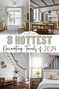 a collage of photos with the words 8 hotest decor trend of 2012