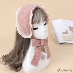 Color: Pink Korea Winter Fashion, Korea Winter, Winter Accessories Fashion, Details Pictures, Bear Ears, Crochet Bear, Headband Styles, Word Wrap, Winter Hairstyles