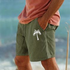 Season:Summer; Fabric:Polyester; Gender:Men's; Style:Hawaiian,Streetwear,Designer; Elasticity:Micro-elastic; Occasion:Beach,Casual,Daily,Holiday; Fit Type:Regular Fit; Function:Breathable,Soft; Waistline:Mid Waist; Pattern:Coconut Tree; Design:Elastic Waist,Drawstring,Print; Pants Type:Summer Shorts,Beach Shorts,Shorts; Fly Type:Drawstring,Elasticity; Front page:FF; Listing Date:01/05/2024; Production mode:External procurement; Hips:; Length:; Waist:; Fit US Size:; Fit UK Size:; Fit EU Size:; Pa Mens Linen Shorts, Mens Cotton Shorts, Mens Shorts Summer, Hawaiian Shorts, Men Beach, Beach Casual, Coconut Tree, Print Pants, Shorts Summer