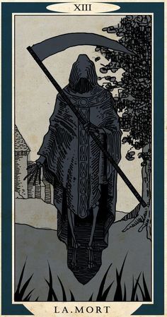 Reaper Art, Grim Reaper Art, The Grim Reaper, The Grim, Grim Reaper, Tarot Card, Cloak, A Man, Art Print