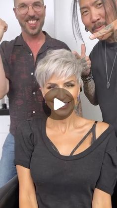 Gray Hair Pixie Cuts, Chic Short Hair, Pixie Bob Haircut, Short Hair Trends, Messy Short Hair, Short Grey Hair