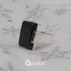 Product Type: Silver Handmade Ring for Men Material: 925 Sterling Silver Ring Style: Multan Style Solitaire Ring Stone Type: Black Irani Agate Rectangular Cut Silver For Men, Gift For Brother, Ring Stone, Agate Ring, Ring Style, Gift Ideas For Men, Men's Rings, Solitaire Ring, 925 Sterling Silver Ring