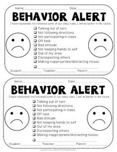 Behavior Alert and Behavior Praise with Apology Letter | TpT Apology Letter, Teaching Classroom Management, Behavior Chart, Student Behavior