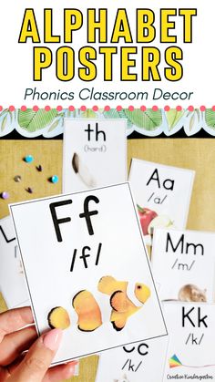 the alphabet posters for phonics classroom decor