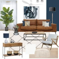 a living room filled with furniture and decor