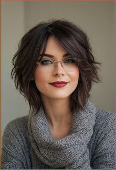 Shaggy Bob Long Bangs, Shag Choppy Haircut, Fringe Bangs On Short Hair, Short Shattered Bob, Long Pixie With Layers, Bob Haircut With Bangs 2023, Scruffy Bob Hairstyles, Short Choppy Bob With Curtain Bangs, Short Layered Fine Hair