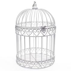 PRICES MAY VARY. Ivory decorative birdcage measures 14" high x 8.5" diameter and can be hung up or displayed on a surface The ivory-colored metal birdcage features heart designs along the top and bottom edges and a hinged top with a hook and button closure, so you can display it open or closed You can fill the cage with a pillar candle, votive candles, flowers, greenery, lights, garland, ribbon, mini cakes or desserts, or almost anything you can think of to create a look to match your wedding co Homecoming Decorations, Birdcage Wedding, Garland Ribbon, Parade Float Supplies, Bird Cage Centerpiece, Bridal Party Tables, Floating Decorations, Candles Flowers, Wedding Birdcage