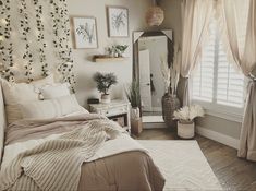 One quick trip to Ross HomeGoods in target = new transformation to a beautiful room makeover Beige Bedroom Ideas Small Rooms, Boho Bedroom For Small Rooms, Beige Theme Bedroom Ideas, Cozy Bedroom Design Comfy, Cute Comfy Bedroom Ideas, Small White Bedroom Ideas Cozy, Neutral Color Room Ideas, Cozy And Clean Bedroom, Cute Beige Room Ideas