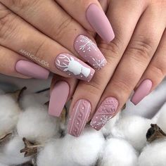 Sweater Nail Ideas, Nail Art Noel, Cute Sweater, Oval Nails, Chic Nails