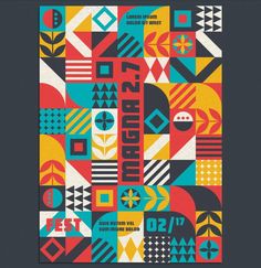 an image of a book cover with colorful patterns on it and the title,'design for