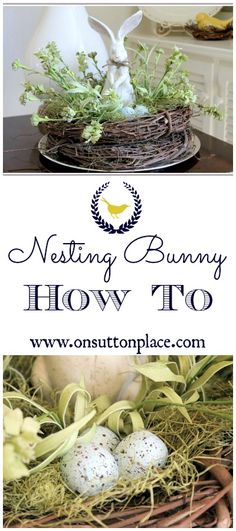 the nesting bunny how to is an easy and fun way to decorate your home for easter