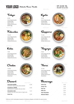 Ramen Menu Layout, Rice Menu Ideas, Korean Food Menu Design Ideas, Good Menu Design, Rice Bowl Menu Ideas, Ramen Menu Design, Ramen Restaurant Design