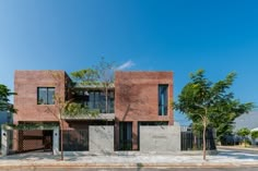 the house is made out of red bricks