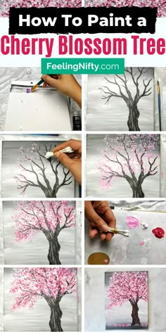 how to paint a cherry blossom tree