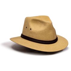 Our Saint Martin Cotton Fedora fuses the classic character of the fedora with the rugged functionality of a cotton safari hat. This unique cotton fedora offers all-day comfort and sun protection, and it's available in a neutral light brown. With its classic style and aesthetic versatility, this Saint Martin option pairs well with a wide variety of casual outfits. When you're spending most of your time outdoors, you need a hat that can keep up. The Saint Martin Safari Hat features a durable cotton and satin construction with a 2-1/4" brim for adequate shade provision. If you need a casual hat you can use for long days outdoors and an evening on the town, the Saint Martin Cotton Fedora could be your head's new best friend. A Sleek, Sturdy Cotton Fedora With Unique Features This versatile cot Casual Cotton Brimmed Fedora, Casual Wide Brim Cotton Fedora, Casual Wide Brim Canvas Hat, Adjustable Wide Brim Cotton Hat, Casual Cotton Fedora With Curved Brim, Classic Brown Sun Hat For Travel, Cotton Sun Hat With Short Brim For Travel, Beige Fedora With Short Brim For Outdoor, Khaki Cotton Sun Hat With Curved Brim