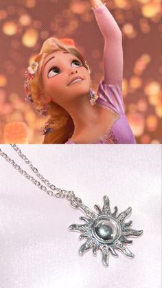 the frozen princess necklace has been changed to look like she's holding her hand up