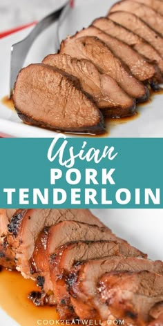 Asian Pork Tenderloin, Pork Tenderloin Marinade, Pork Tenderloins, Pork Loin Roast Recipes, Pork Entrees, Recipe Pork, Asian Pork, Marinated Pork Tenderloins