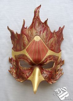 leather masks | Fire Phoenix Leather Mask by ~senorwong on deviantART The Seven Archons, Creation Myth, Tattoo Photography, Mask Masquerade, Carnival Masks