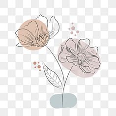 two flowers in a vase on a checkered background, drawing, flower png and psd