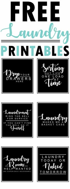 the free laundry printables are available for purchase