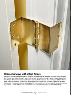 an image of a door hinge that is open