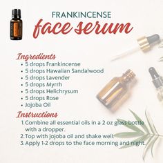 Diy Face Oil, Essential Oil Roller Bottle Recipes, Myrrh Oil, Doterra Essential Oils Recipes, Healing Essential Oils, Essential Oil Diffuser Blends Recipes, Natural Skin Care Remedies, Essential Oils Herbs, Essential Oil Roller Bottle