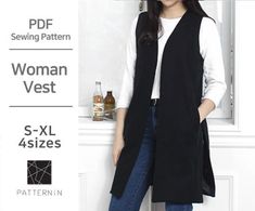 woman vest s - xxl 4 sizes sewing pattern