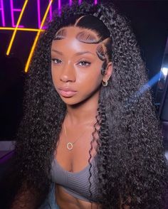 Curly Hair Frontal Wig Styles, Lace Wig Curly Hairstyles, Cute Curly Lace Front Hairstyles, Loose Deep Wave Frontal Wig Hairstyles, Lace Front Wig With Two Braids, Style For Curly Wig, Lace Frontal Curly Hairstyle, Hairstyle For Curly Wig, Two Braids Wig Style